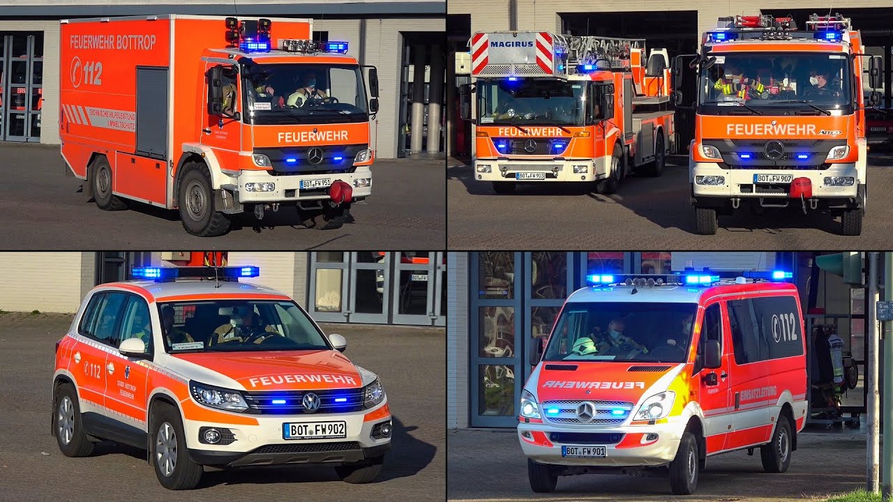 *HILFELEISTUNGSZUG* [Feuerwehr BOTTROP] - Einsatzfahrten zu diversen Alarmen | LÖSCHZUG & Co.!