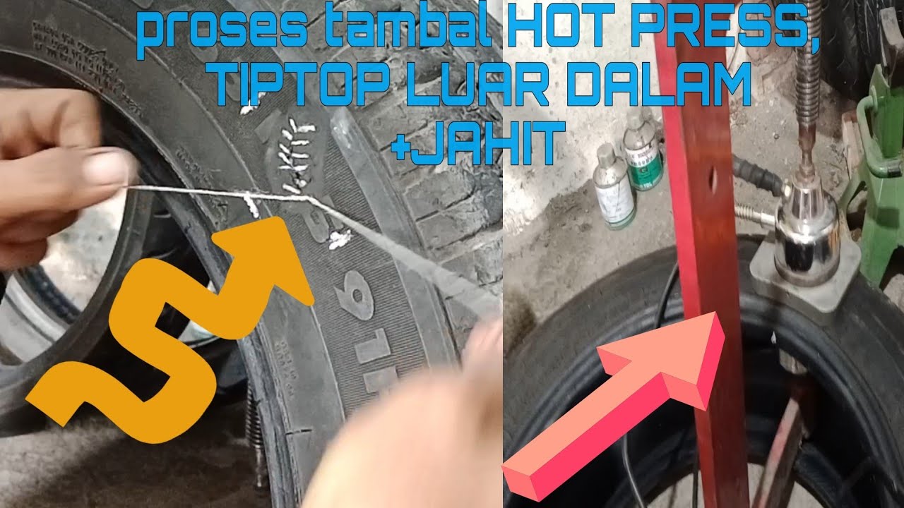 bocor samping ban tubeless, tambal hot press, tambal tip top @RepairBan0924