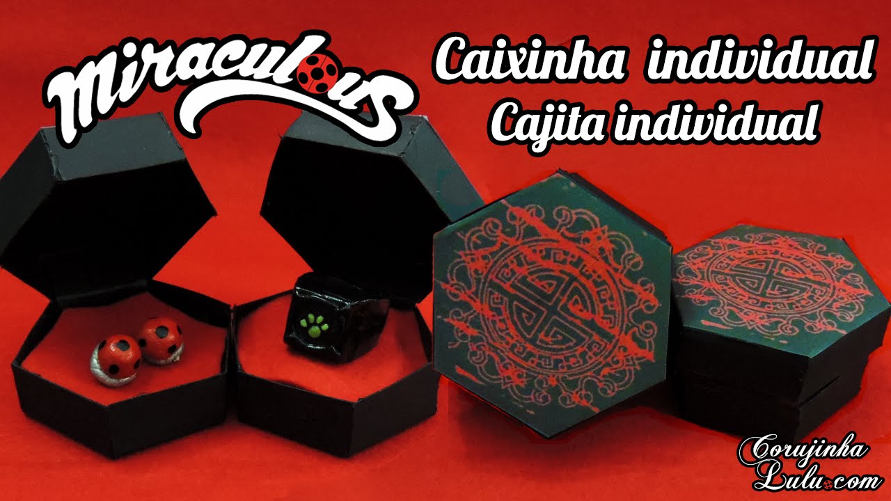 DIY Miraculous Ladybug: Como fazer Caixinha Individual dos Miraculous | Corujices da Lu