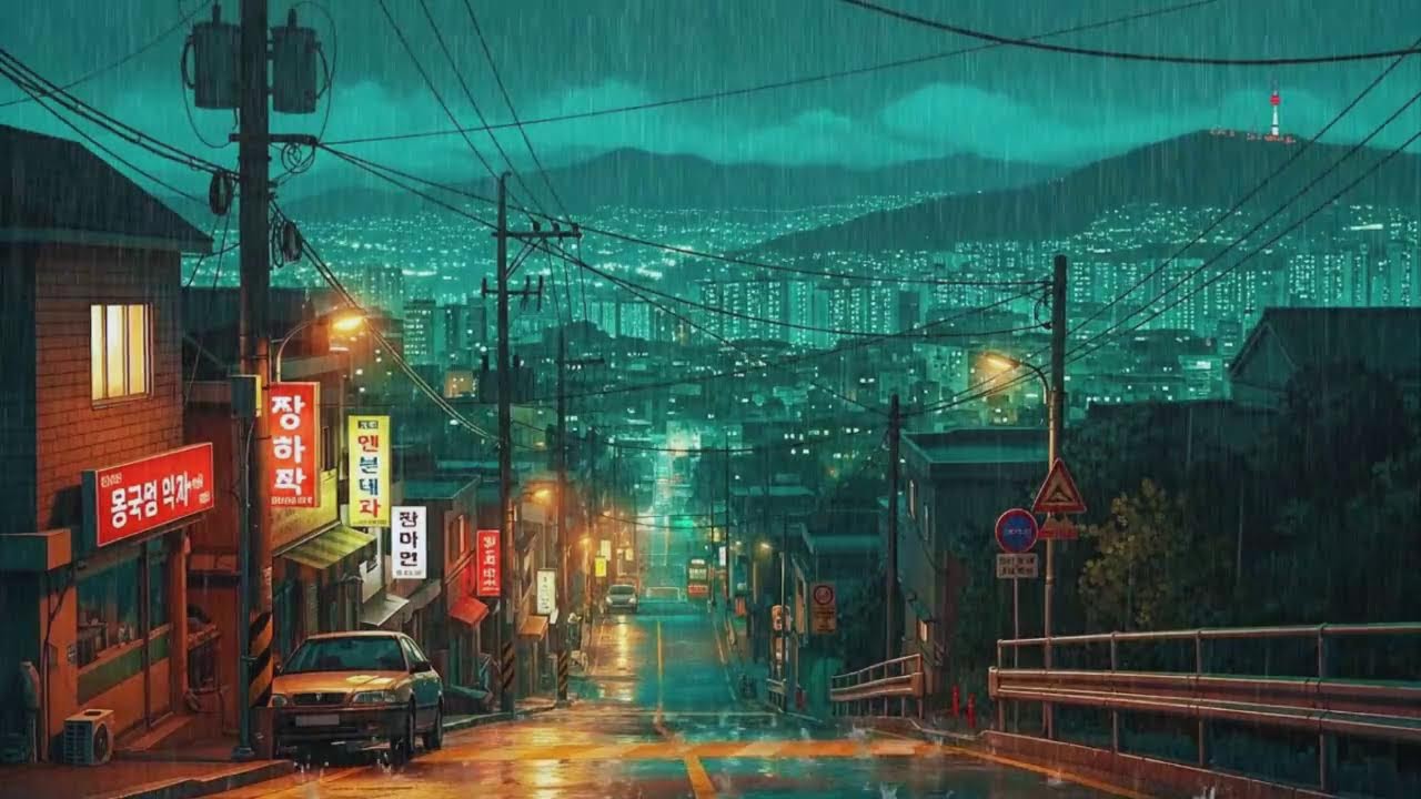 Rain Sounds with Lofi for Productivity in a Soft Korean Atmosphere to Block Distractions 😌