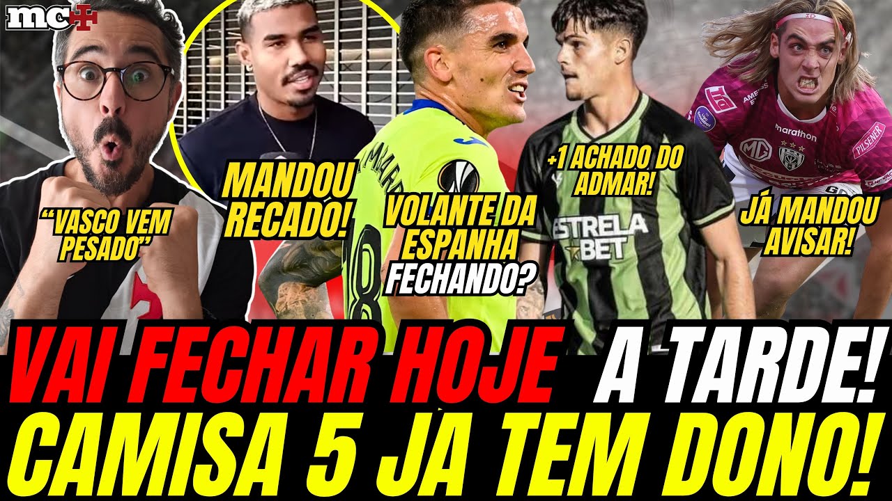 VAI FECHAR MAIS 1 HOJE A TARDE: VASCO ACERTANDO COM CAMISA 5 DO FUTEBOL ESPANHOL! CUIABANO VAI JOGAR