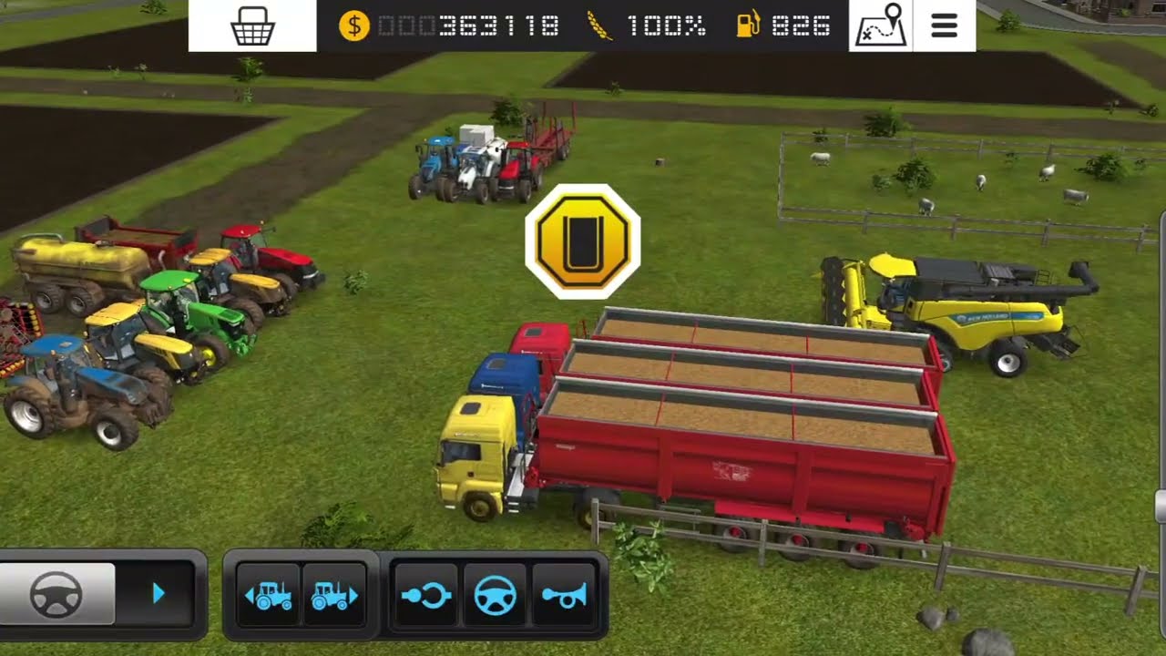 Fs16 farming Samlitre 🚜Tata tark Famag tractor sonailka Di740 JCB 3DX👍#farming #tractor #videovarl😱
