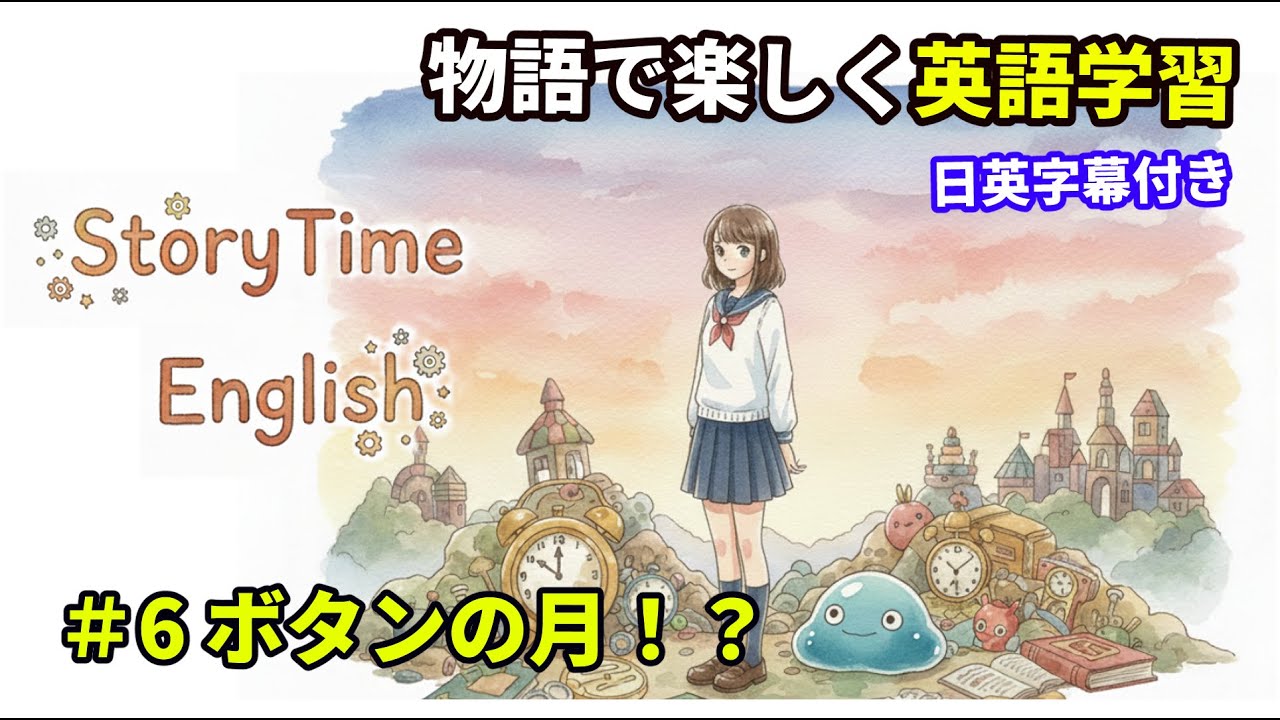 【英語で物語】テディベアの宿屋でチェックイン！ボタンの月の謎🌙✨ | 初心者向け英語リスニング #6