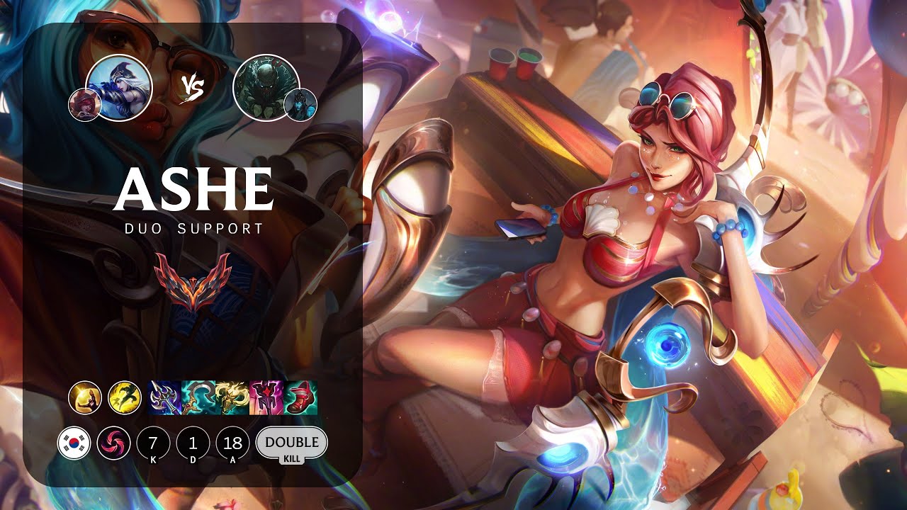 Ashe Support vs Pyke - KR Grandmaster Patch 13.22