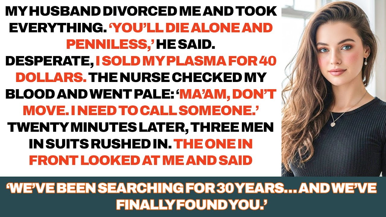 My Wife Took Everything — I Donated Plasma for $40 and the Nurse Went Pale I Have to Call Someone...