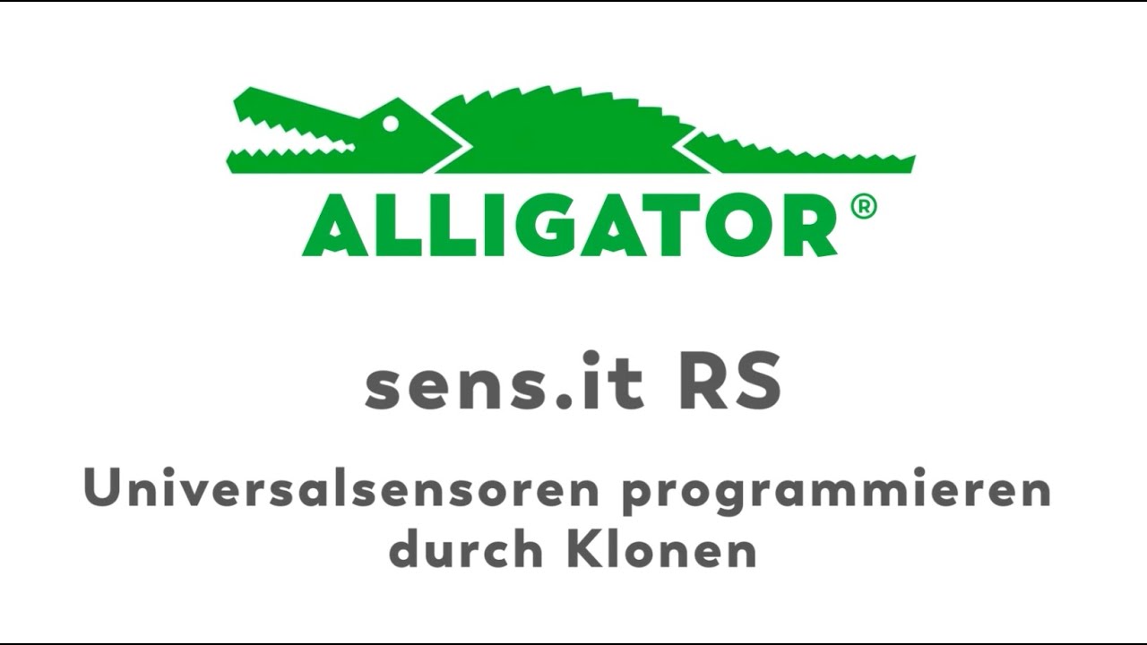 RDKS Universalsensoren programmieren durch Klonen | Wie funktioniert's? | ALLIGATOR sens.it RS