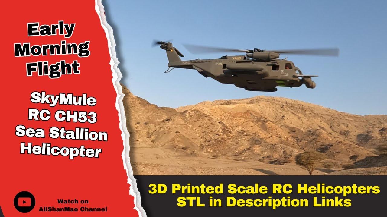 I 3d Printed this CH53 Sea Stallion GPS RC Helicopter and It is super easy to fly