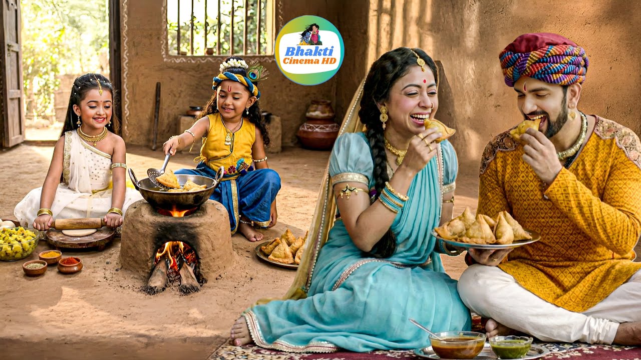 कान्हा-राधा ने मिलकर बनाया मैया-बाबा के लिए सुपर टेस्टी समोसा || yashomati Maiya ke Nandlala