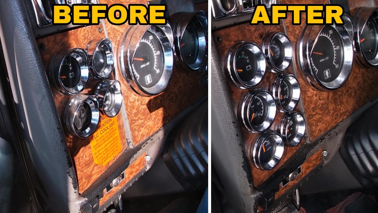 installing kenworth 6 gauge dash panel | KENWORTH left side gauge dash panel