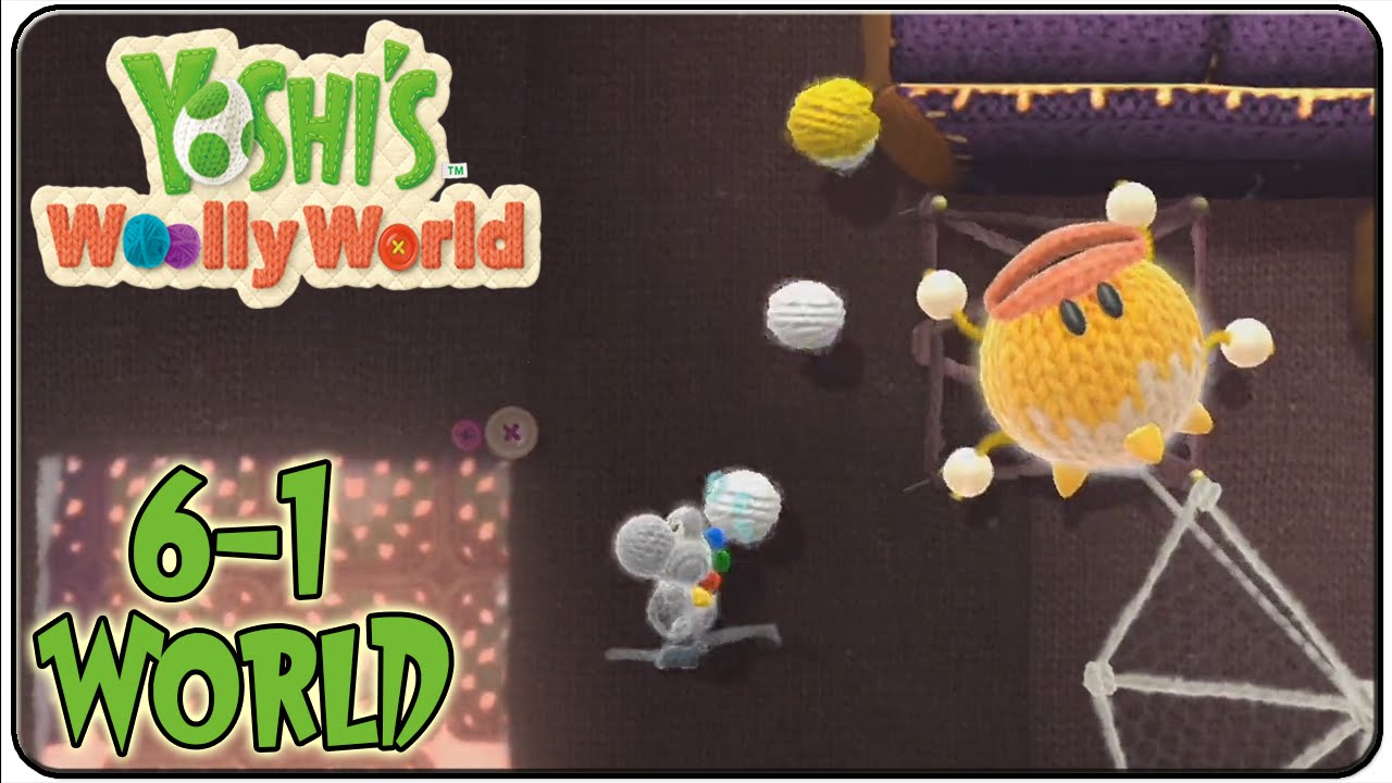 Yoshi's Woolly World 100% Walkthrough World 6-1 Lair of the Smooch Spiders