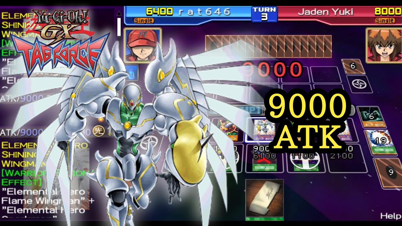 Elemental Hero Shining Flare Wingman vs. Jaden Yuki [ Yugioh GX Tag Force 1 ]