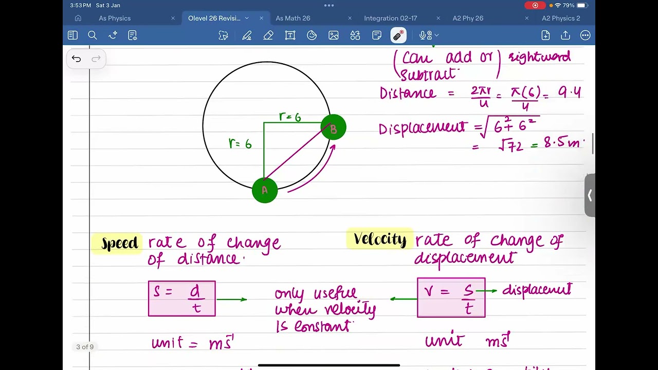 OL REVISION | Lecture-1 Kinematics