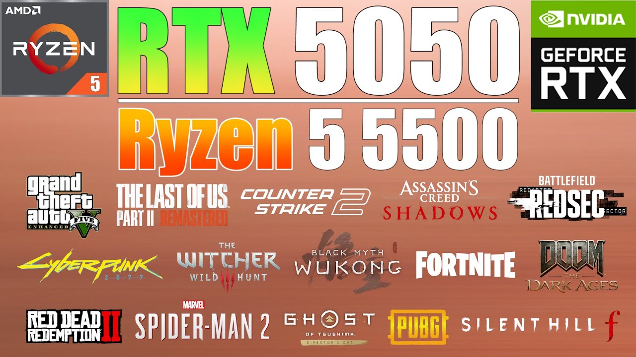 Ryzen 5 5500 + RTX 5050 : One of the Best Budget PC Build? 15 Games Tested
