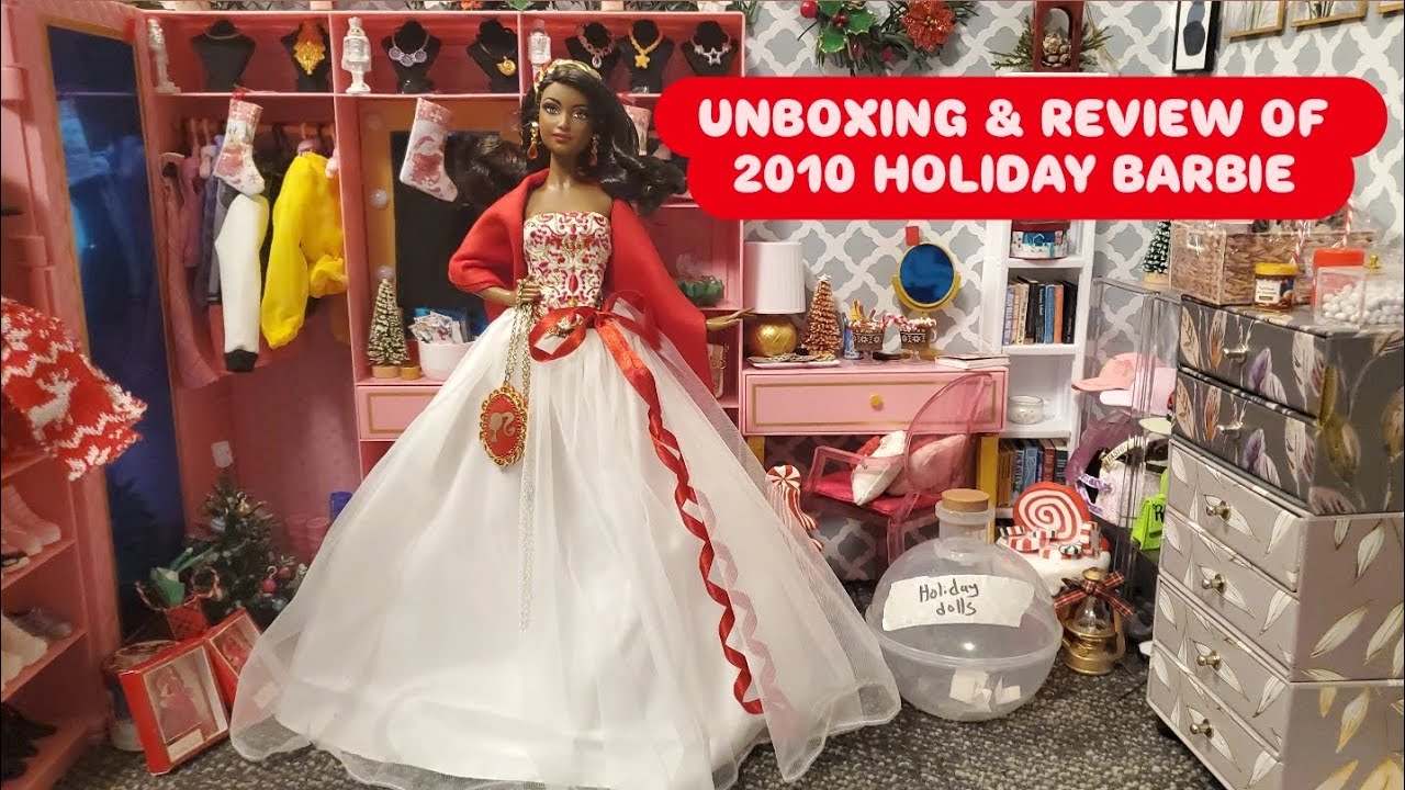 Unboxing & review of 2010 holiday barbie 