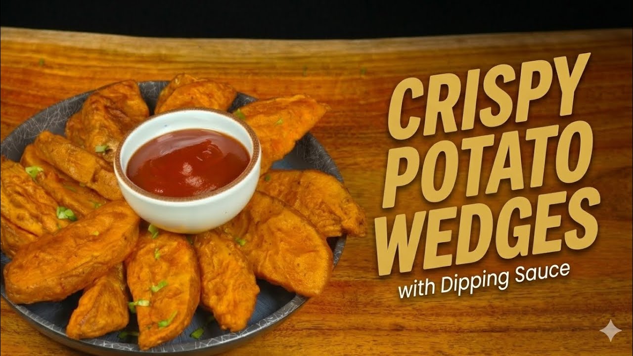 Crispy Potato Wedges😱🔥 Party Snacks In Few Minutes..आलू का क्रिस्पी नाश्ता👌🏻😋