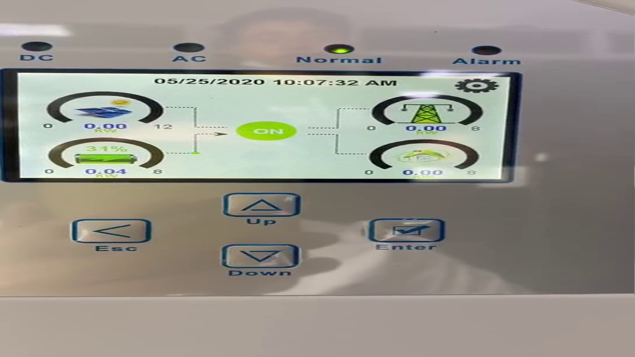 Deye hybrid inverter charges battery with diesel generator