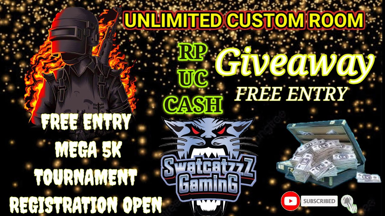 🔴 FREE ENTRY 5K TOURNAMENT REGISTRATION NOW|| 100RS & UC GIVEAWAY #SWATCATZZZ