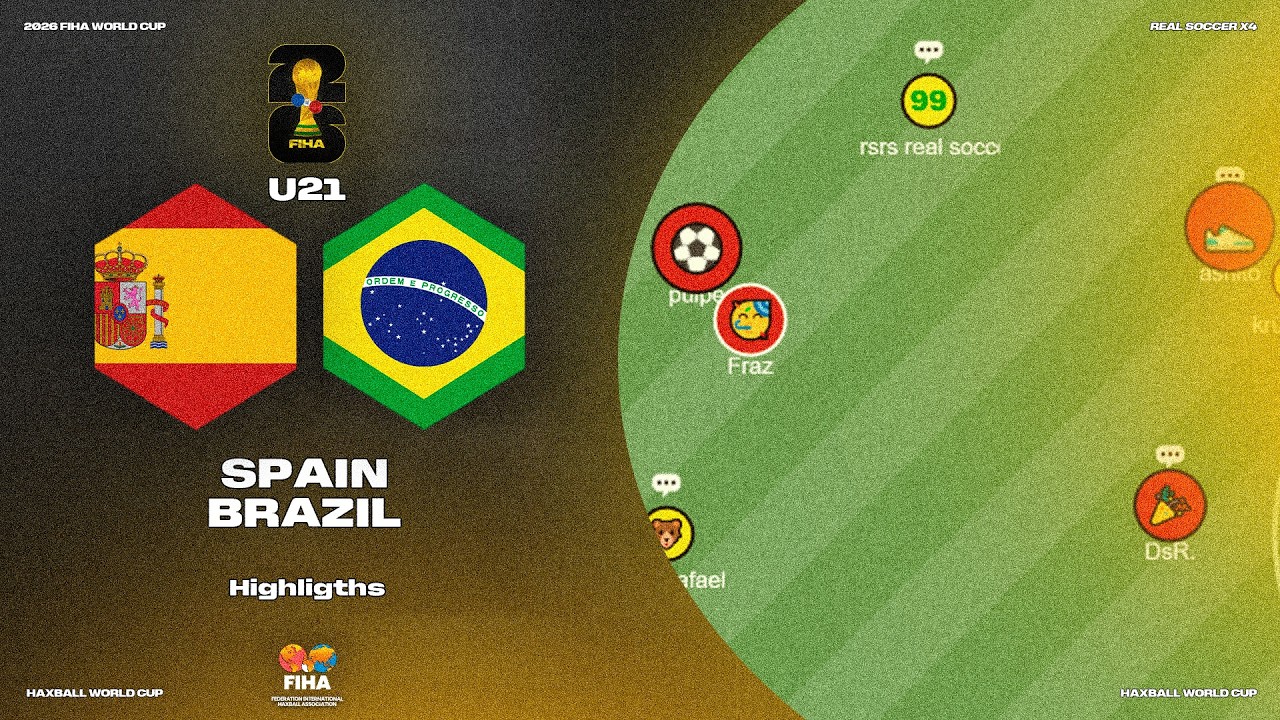 🇪🇸 SPAIN vs BRAZIL 🇧🇷 I HAXBALL U21 WORLD CUP RSX4 2026 🏆🌍