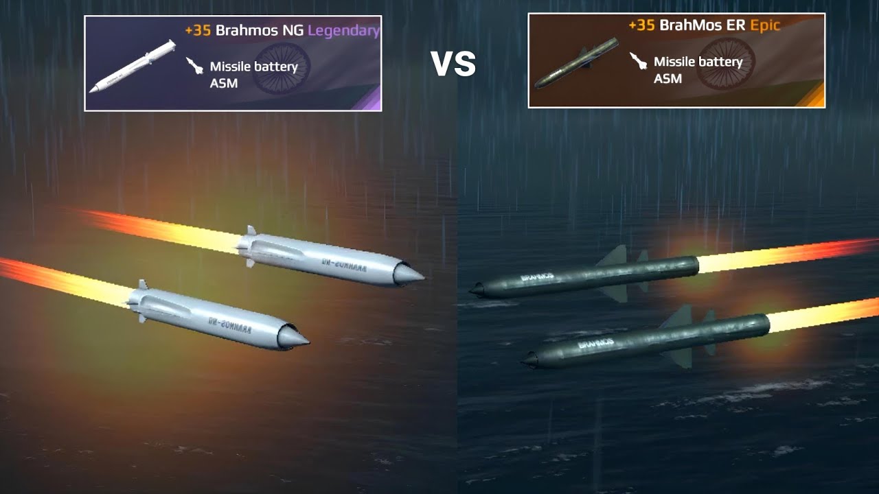 BrahMos ER vs Brahmos NG | Missile Test Against Air Defence - Modern Warships Alpha Test 