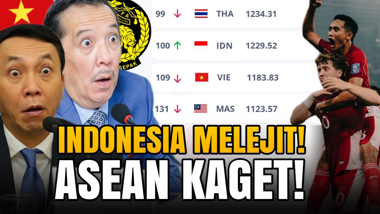 GILA! RANKING FIFA INDONESIA NGEBUT, MALAYSIA & VIETNAM KETINGGALAN?!