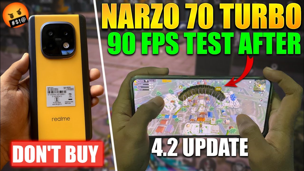 Realme Narzo 70 Turbo Pubg/Bgmi 4.2 Update Test | Worst Device 😠😭