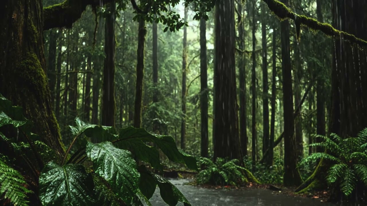 Hidden Forest Rain | Natural White Noise for Inner Peace.🌳🌳🌳🌧️💤💤
