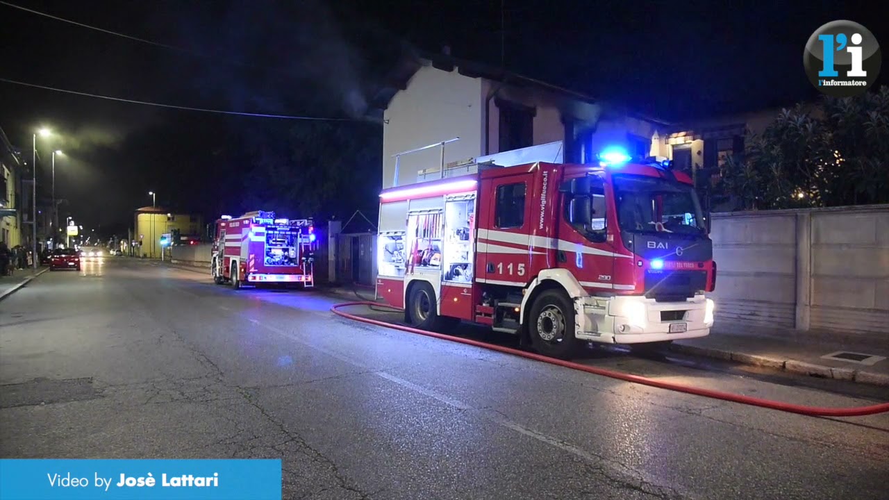 Incendio in Corso Genova a Vigevano