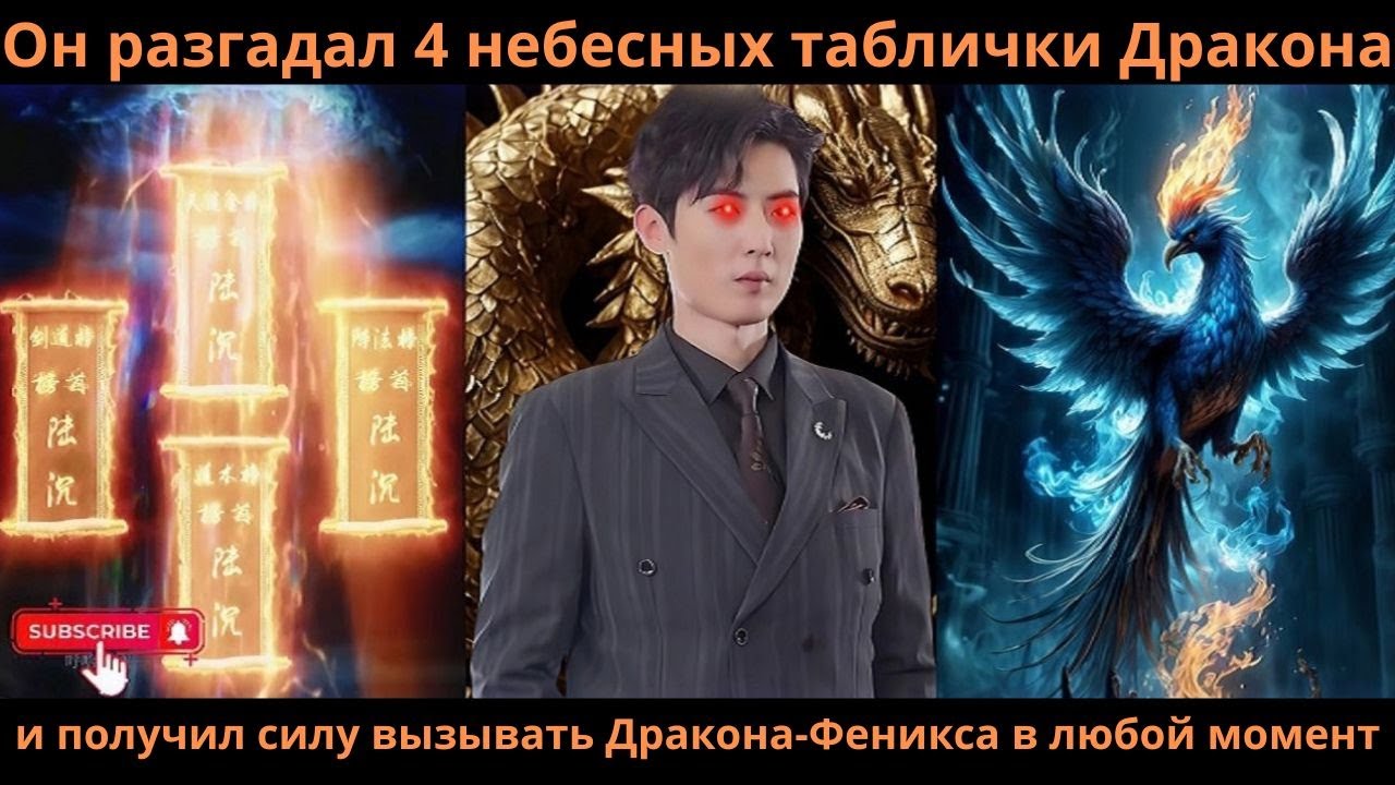 Он разгадал 4 небесных таблички Дракона и получил силу вызывать Дракона-Феникса в любой момент