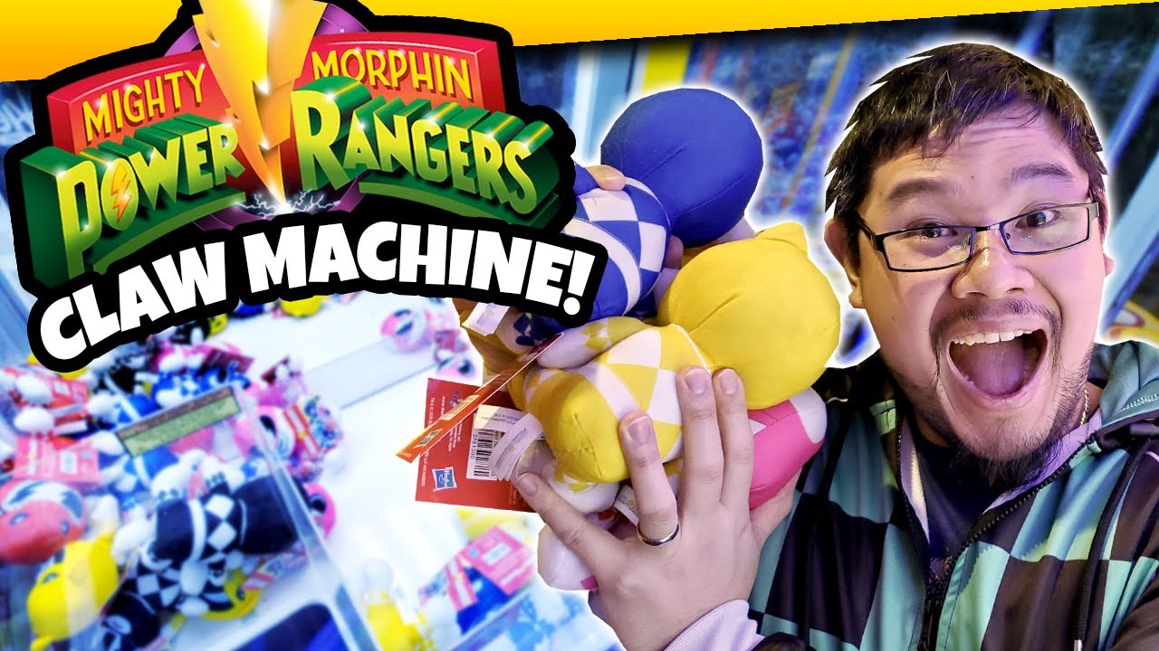 Go Go Power Rangers! Mighty Morphin' Power Rangers Toys Claw Machine at Pinballz Arcade!