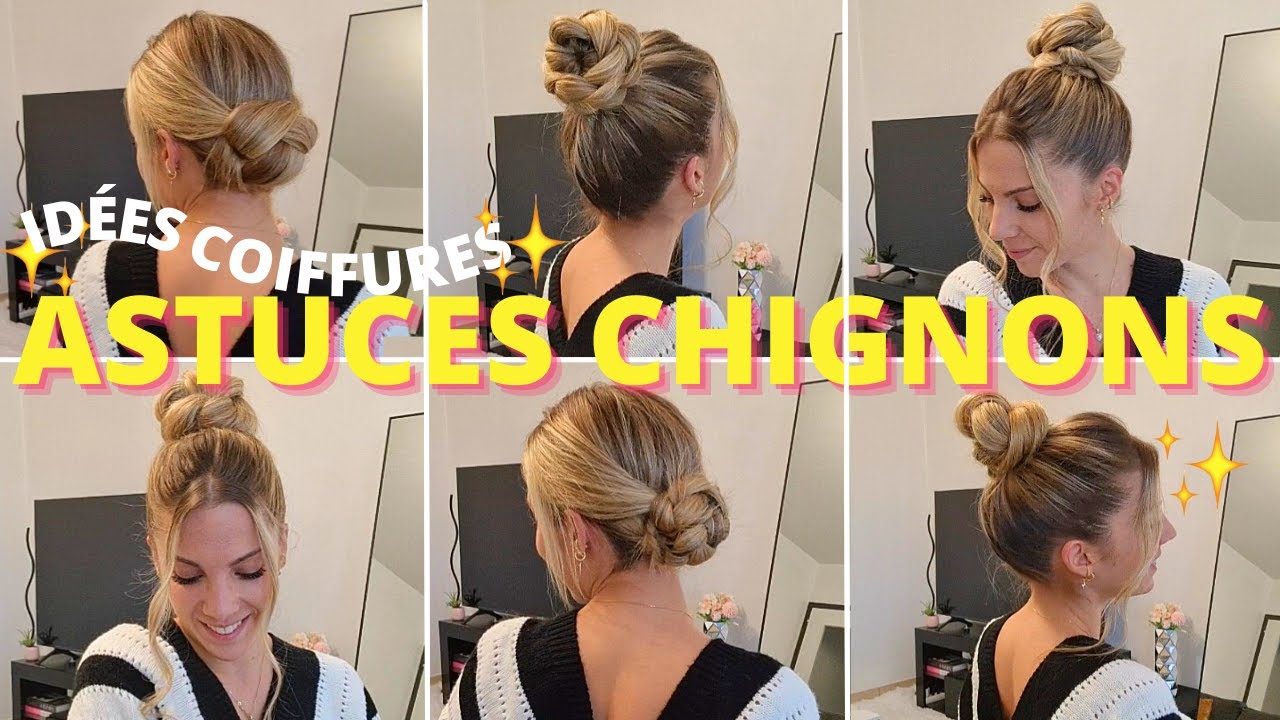 ASTUCE CHIGNON FACILE 🌟 COIFFURE POUR LES FETE 🌟 DIY CHIGNON CHEVEUX LONG 🌟