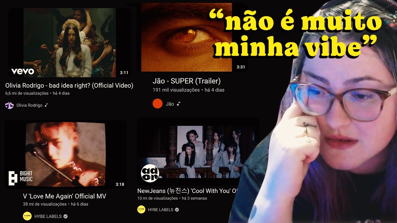 REAGINDO A OLIVIA RODRIGO, V, JÃO E NEW JEANS | Cortes da Bel