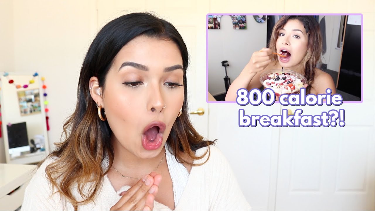 REACTING TO MY FIRST COLLEGE WHAT I EAT IN A DAY | ItsMandarin