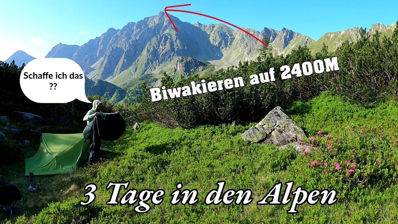 Biwak auf 2400 Meter | 3 Tage und 2 Nächte Wild Camping im Gebirge mit Gewitter in der Nacht
