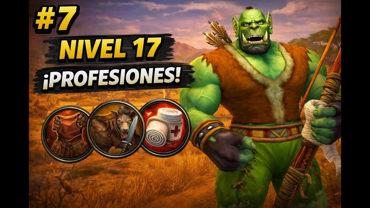 #7 Subiendo a nivel 17 en WoW WotLK | Orgis aprende profesiones y llega a Los Baldíos