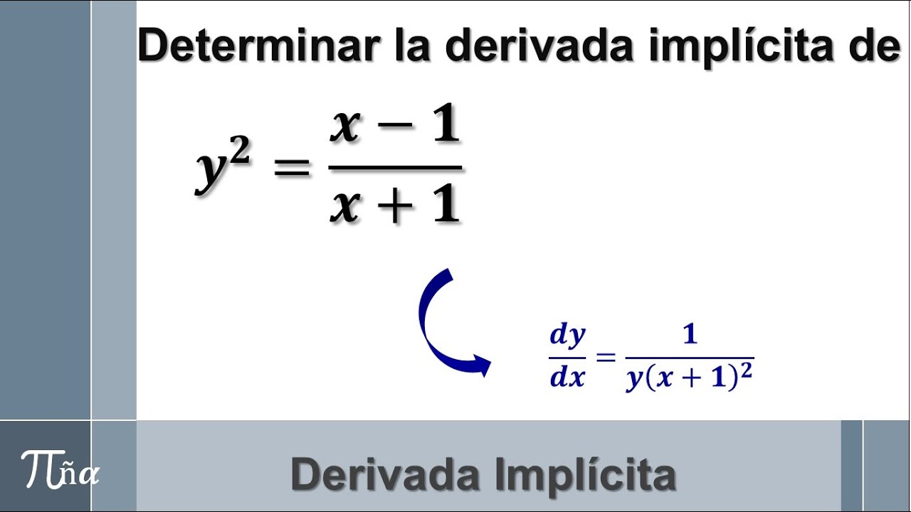 Derivada implícita (ejemplo 4/5)