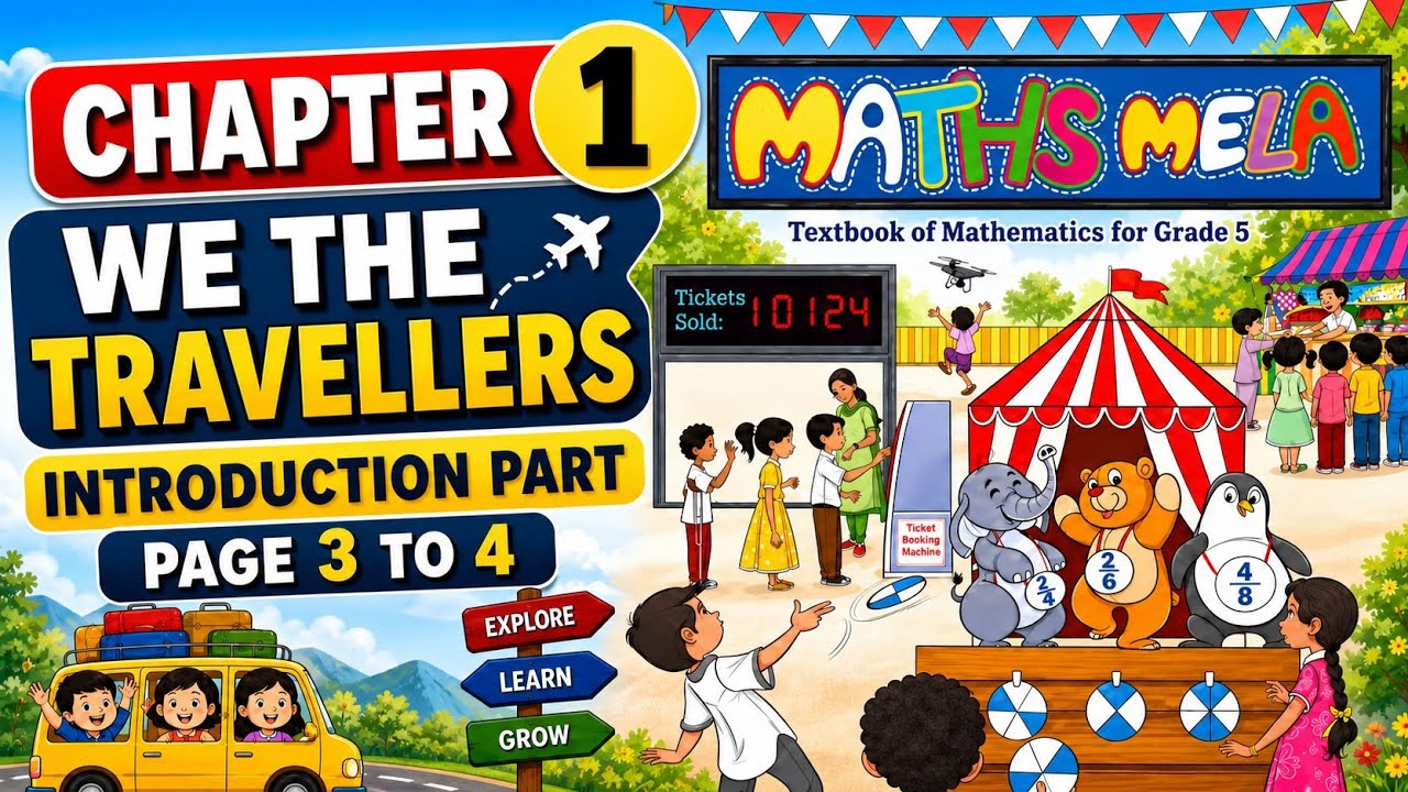 Class 5 Maths Mela Book Solutions | Chapter 1 We the travellers I | Page 3 to 4 Solutions