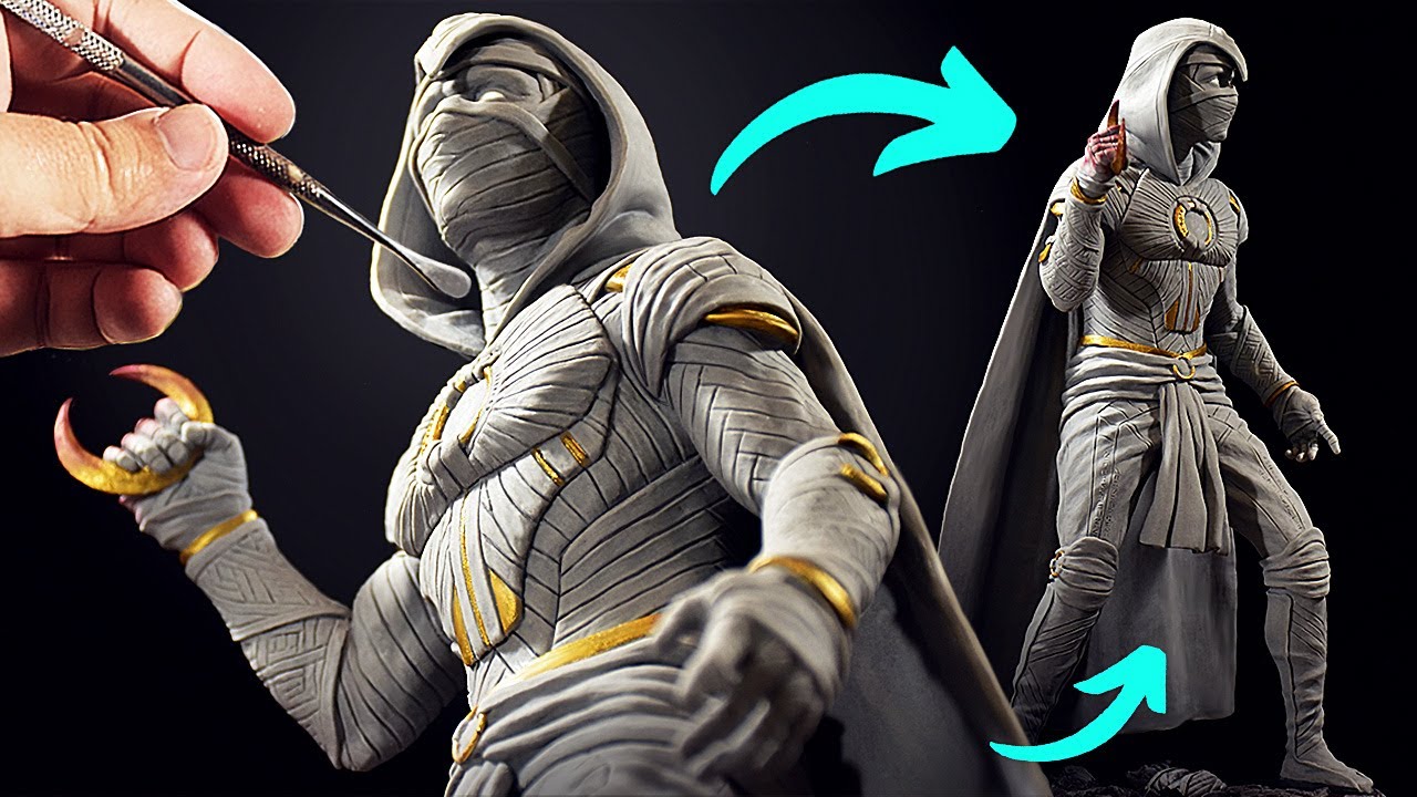 Sculpting MOON KNIGHT in clay 😱 Moon Knight 2022