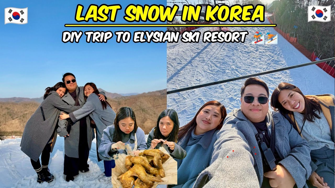 DIY Trip to Elysian Ski Resort + Chicken & Beer Night + Olive Young Haul!🇰🇷🛍️🍗🍻