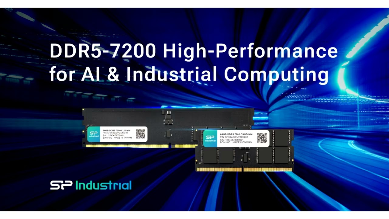SP Industrial Presents High Speed DDR5 7200 64 GB CSODIMM and CUDIMM