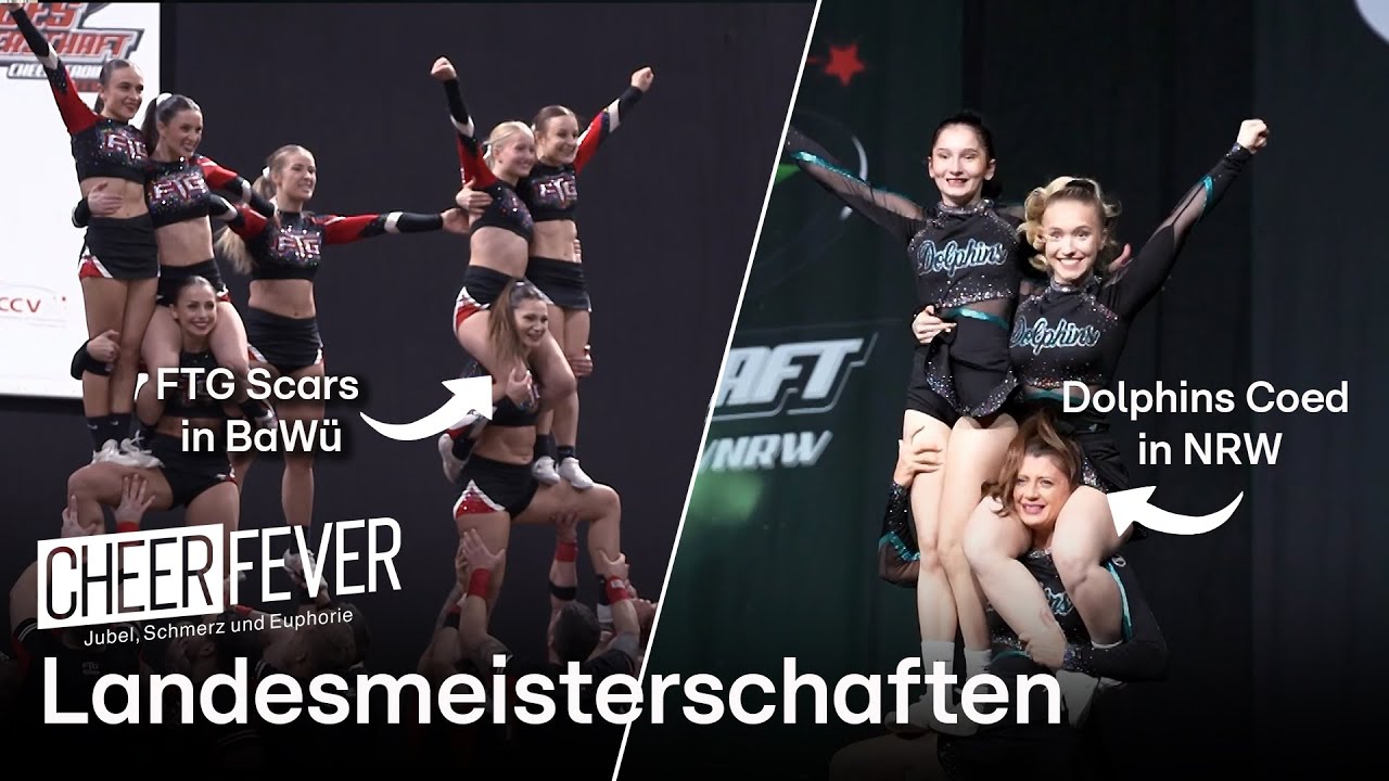 So schlagen sich das Dolphins Coed und die FTG Scars bei ihren Landesmeisterschaften | Cheer Fever