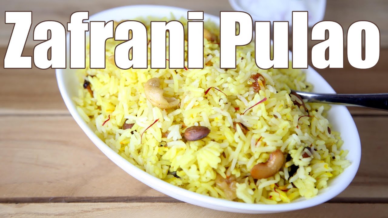 Zafrani Pulao - Saffron Rice - Kesar Pulav, Kashmir Online Store Review | Simple Indian Recipes #41