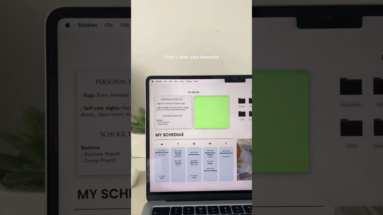 How to customize sticky note on your macbook 💻 📝