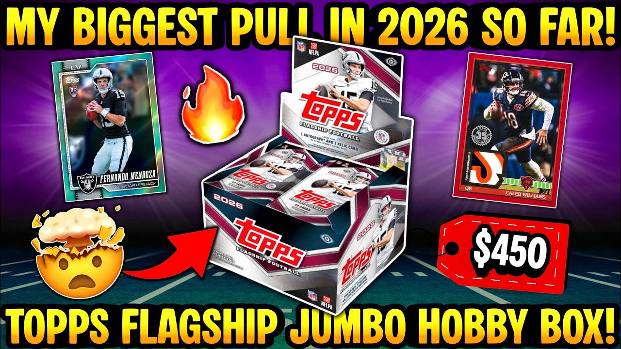 ЛУЧШЕЕ ОТКРЫТИЕ В ИСТОРИИ!🚨 ФУТБОЛЬНЫЕ КОЛЛЕКЦИОННЫЕ БОКСЫ 2026 TOPPS FLAGSHIP JUMBO HOBBY!🏈