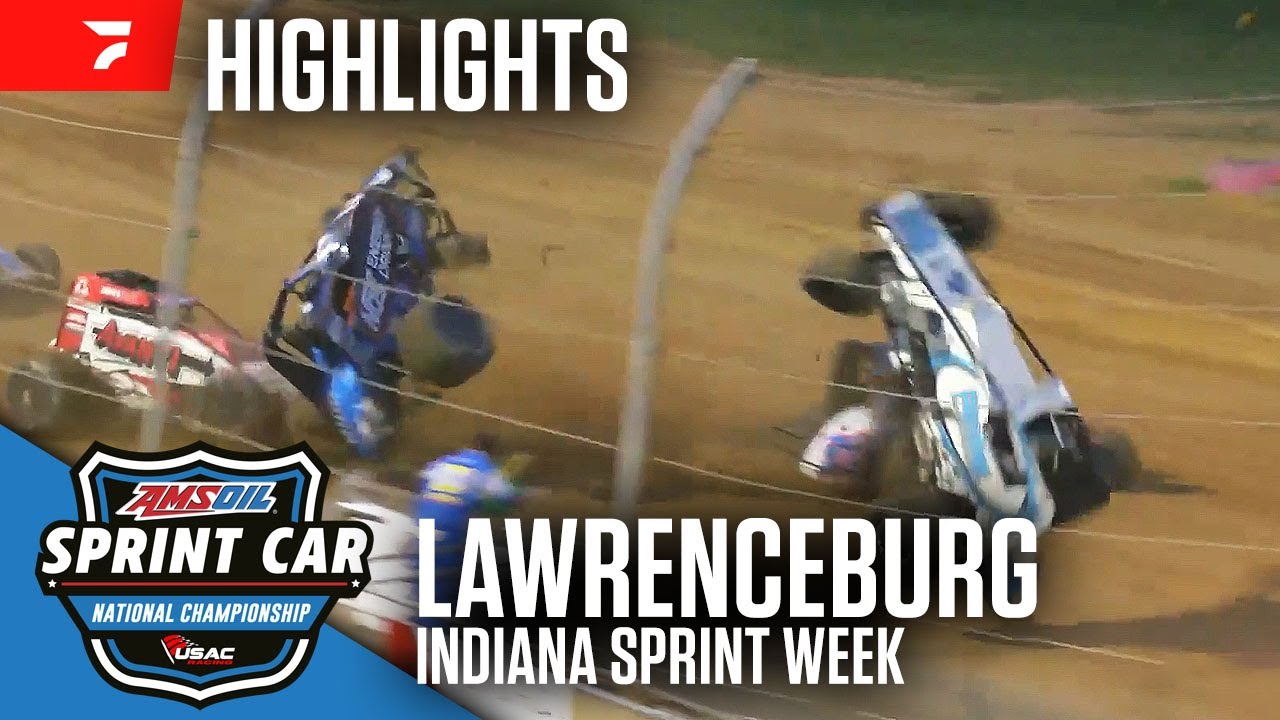 USAC Indiana Sprint Week at Lawrenceburg Speedway 7/27/25 | Highlights