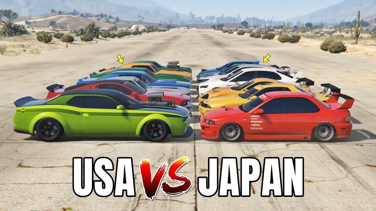 GTA 5 ONLINE - USA VS JAPAN (WHICH IS FASTEST?)
