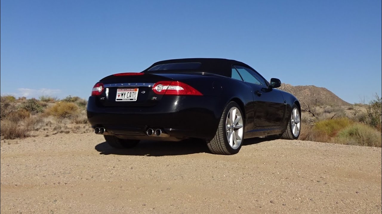 Wife’s Cat - 2010 Jaguar XKR Convertible in Black & Engine Sound on My Car Story with Lou Costabile