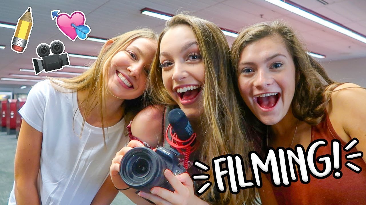Filming Back To School Videos!! Sydney Serena Vlogs