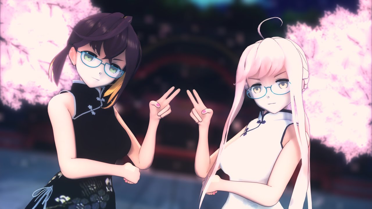 【MMD】チャイナ服なつかさ式沖波・巻雲で「宵々古今」（艦これ）【4K60fps】