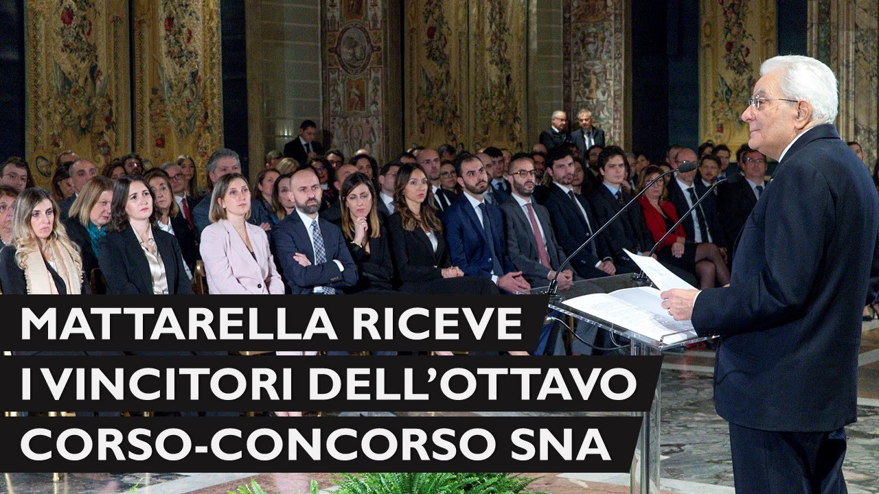 Mattarella incontra i vincitori dell’ottavo Corso-concorso SNA di formazione dirigenziale.
