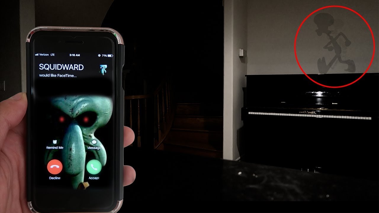 CALLING SQUIDWARD ON FACETIME AT 3 AM | SQUIDWARD CAUGHT PLAYING PIANO [MUST WATCH]